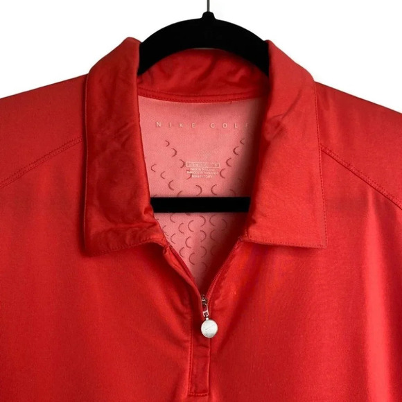 Nike Golf Fit Dry Coral Tee with White Breathable Back - Picture 3 of 10